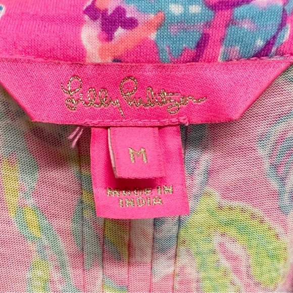 Lilly Pulitzer size medium, bright pink, flowy summer dress, worn once - Picture 3 of 5